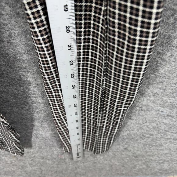 Old Navy Pants Women XL Tall Black Plaid High Rise Flat Front Skinny Chino - Picture 5 of 8